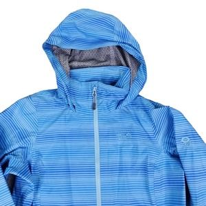 Mountain Hardwear Jacket Womens Small Blue Plasmic Ion Full Zip Hooded‎ Rain